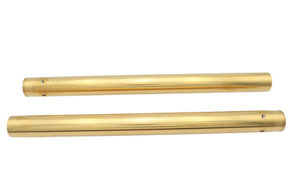 V-Twin Gold Anodized 49mm Fork Tube Set, Stock Length, Part IFT-0010-G