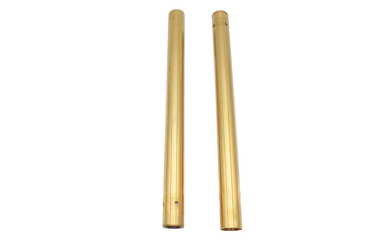V-Twin Gold Anodized 49mm Fork Tube Set, Stock Length, Part IFT-0010-G