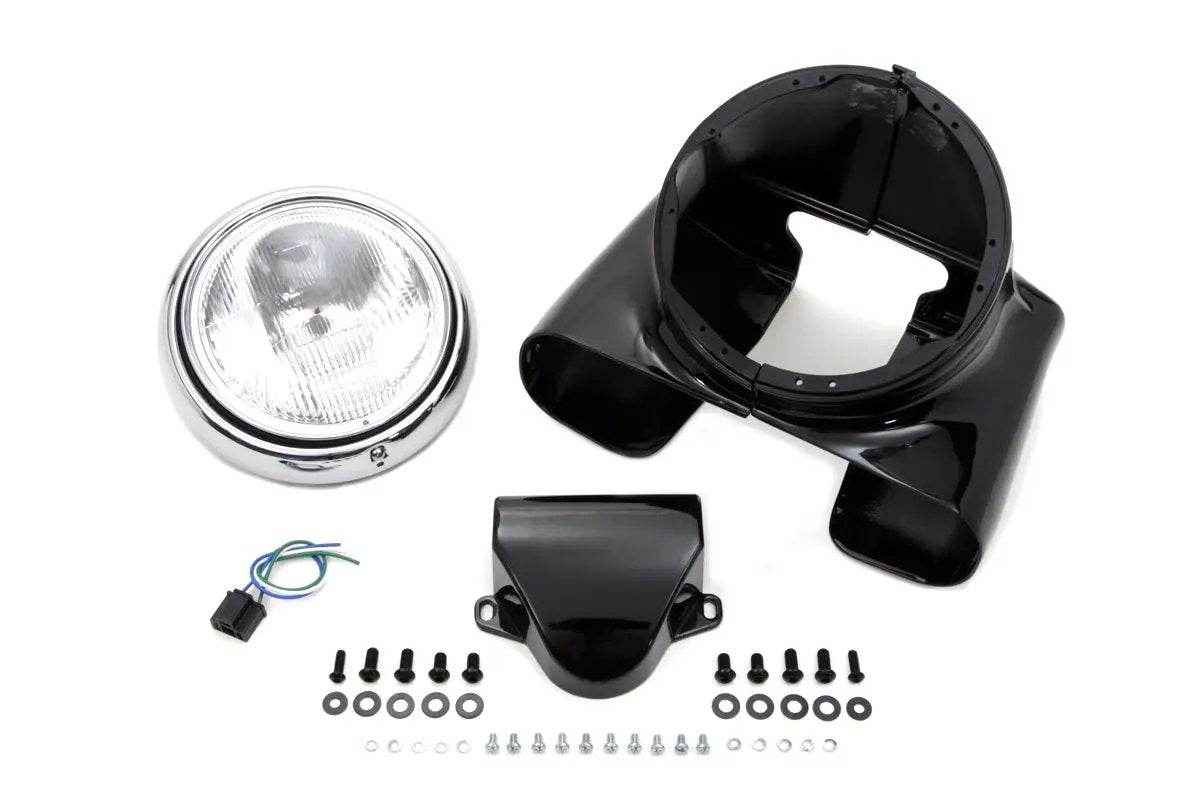 V-Twin 7 Inch Headlamp Cowl Kit for Harley Davidson FL Models - Part #65006 by V-Twin