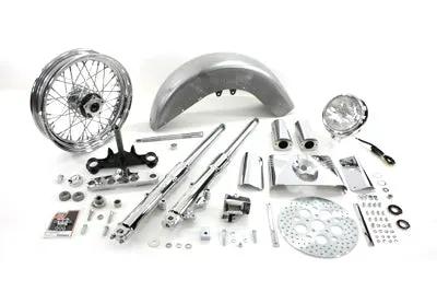 V-Twin 41mm Fork Assembly with Chrome Sliders and 16 Inch Wheel for Harley Davidson XL Models by V-Twin