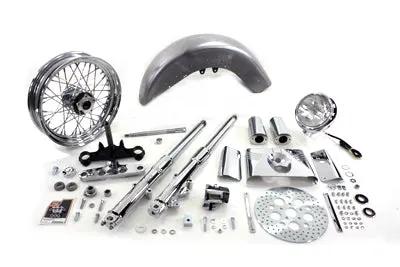 V-Twin 41mm Fork Assembly with Chrome Sliders and 16 Inch Wheel for Harley Davidson XL Models by V-Twin