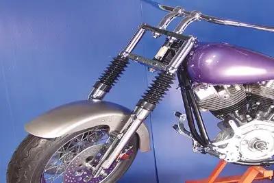 V-Twin 41mm Fork Assembly with Chrome Sliders – Dual Disc Wide Glide Fork Kit for Harley-Davidson 1984-1999 by V-Twin