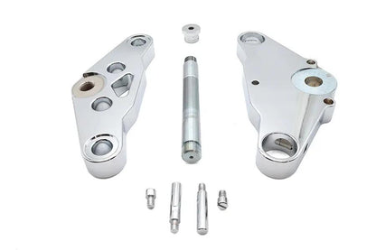 Ultima Chrome 5 Triple Tree Set Billet with Stainless Steel Stem and Headlight Mount Hole by Ultima