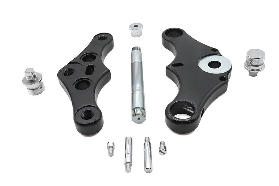 Ultima Black 5 Pointed Blind Triple Tree Set with Internal and External Fork Stops for 41mm Fork Tubes by Ultima