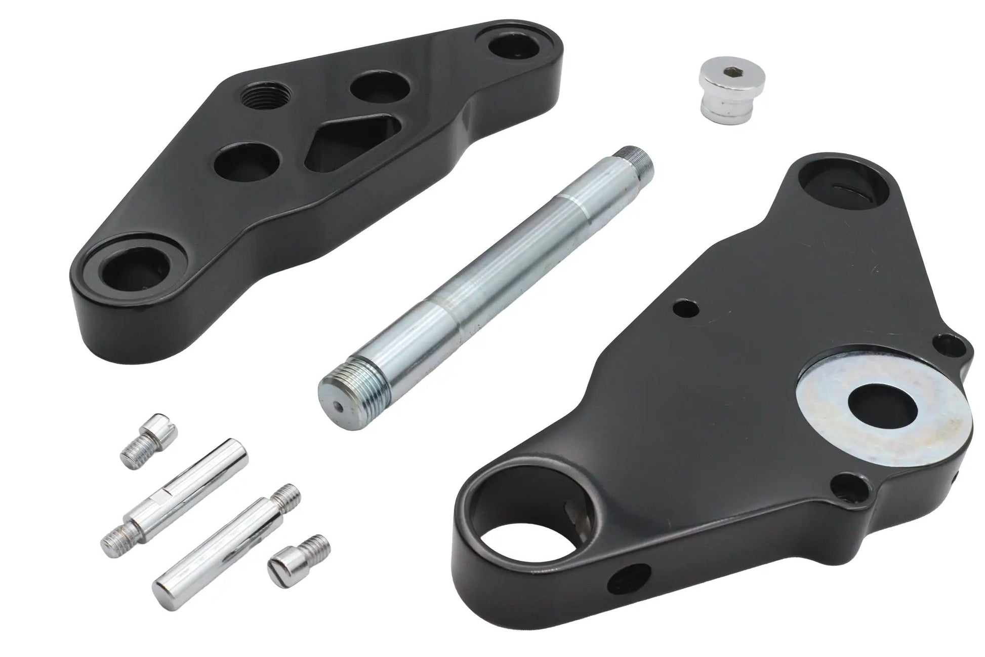 Ultima Black 5 Triple Tree Set with Billet Construction and Stainless Steel Stem - Part Number 29-251 by Ultima