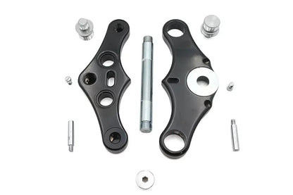 Ultima Black 0 Pointed Triple Tree Set Billet with Fork Stops for 41mm Fork Tubes by Ultima