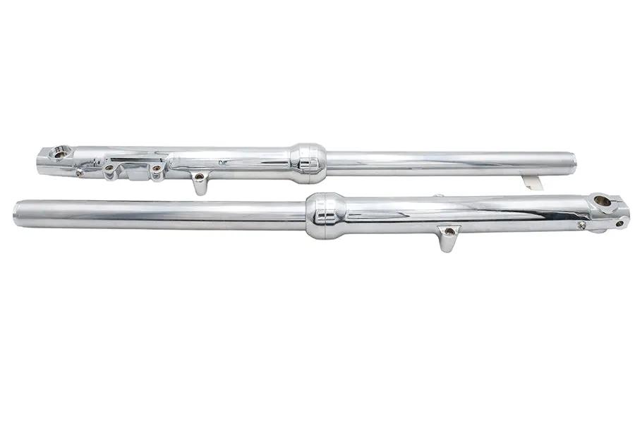 V-Twin Factory Sample 39mm Fork Slider Assembly with Single Disc and Chrome Sliders for Harley Davidson by V-Twin