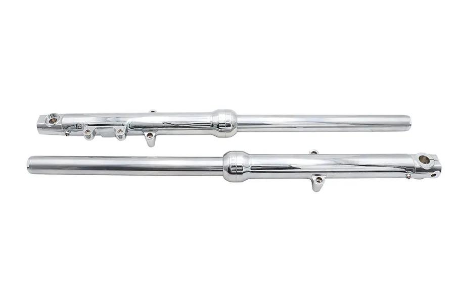 V-Twin Factory Sample 39mm Fork Slider Assembly with Single Disc and Chrome Sliders for Harley Davidson by V-Twin