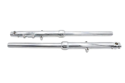 V-Twin Factory Sample 39mm Fork Slider Assembly with Single Disc and Chrome Sliders for Harley Davidson by V-Twin