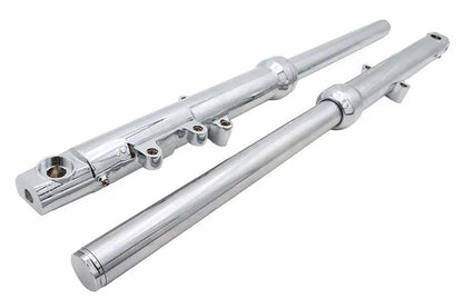 V-Twin Factory Sample 39mm Fork Slider Assembly with Single Disc and Chrome Sliders for Harley Davidson by V-Twin