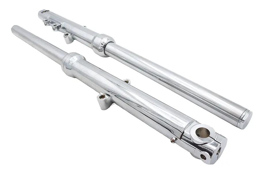 V-Twin Factory Sample 39mm Fork Slider Assembly with Single Disc and Chrome Sliders for Harley Davidson by V-Twin