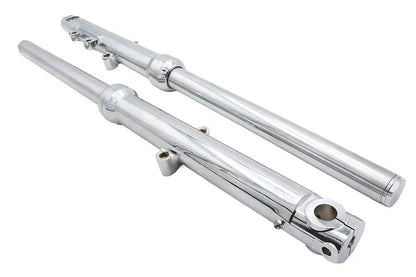 V-Twin Factory Sample 39mm Fork Slider Assembly with Single Disc and Chrome Sliders for Harley Davidson by V-Twin