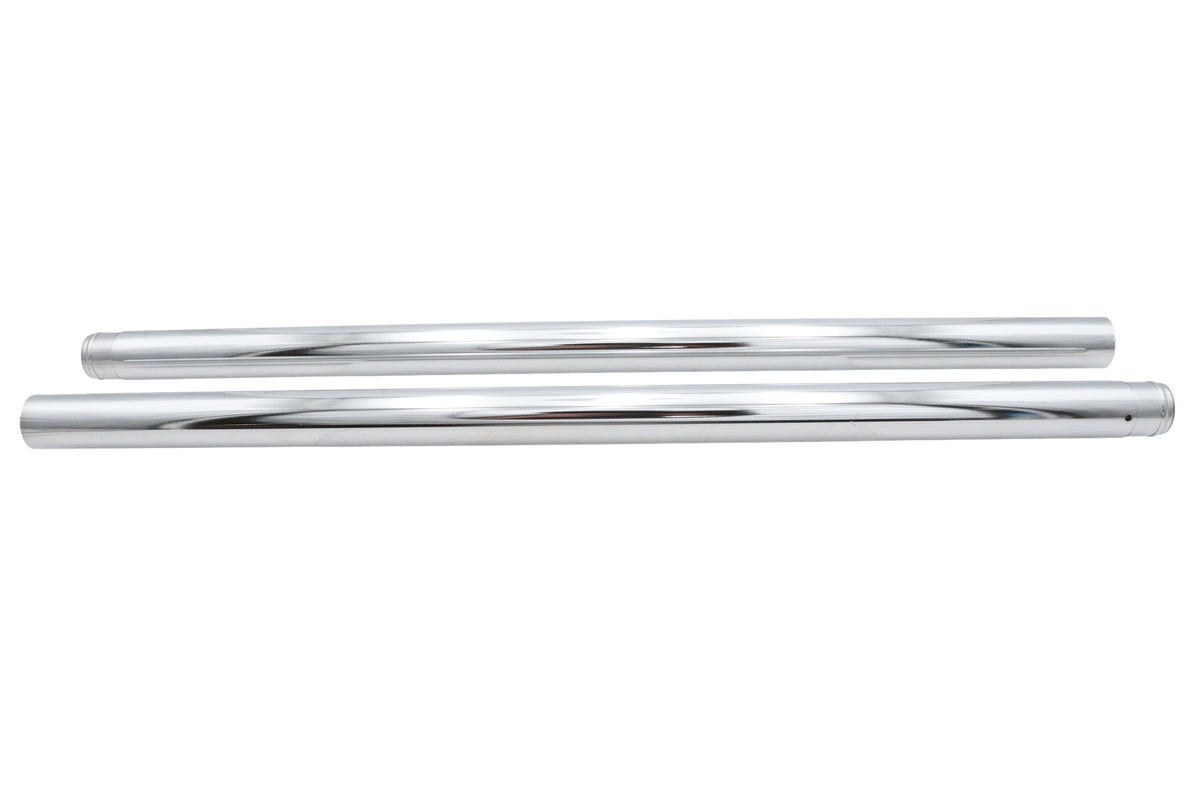 V-Twin Factory Sample Chrome Fork Tube Set, 8 Inch Over Stock, Part 24-7265