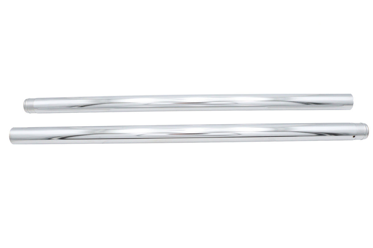V-Twin Factory Sample Chrome Fork Tube Set, 8 Inch Over Stock, Part 24-7265