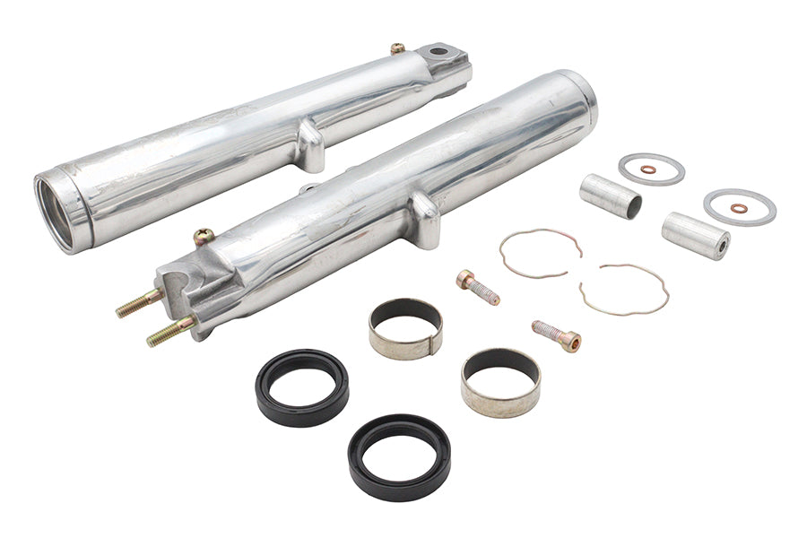 V-Twin Factory Sample 41mm Fork Slider Set Polished for Harley Davidson