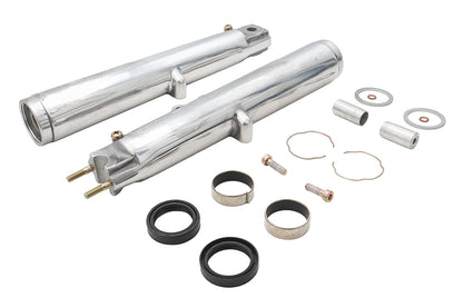 V-Twin Factory Sample 41mm Fork Slider Set Polished for Harley Davidson