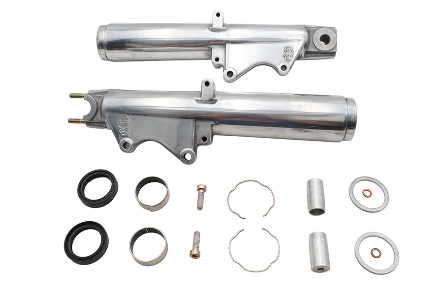 V-Twin Factory Sample 41mm Fork Slider Set Polished for Harley Davidson