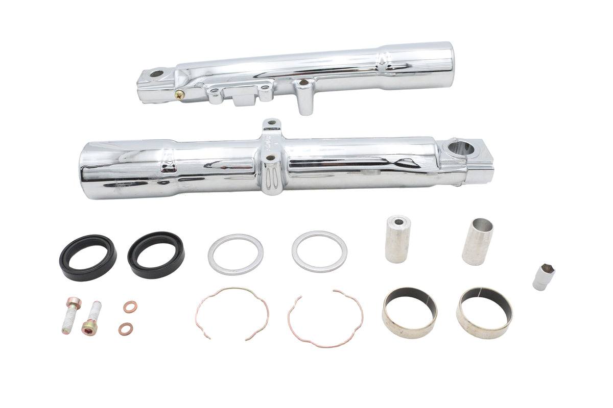 V-Twin 24-7273 Chrome Fork Slider Set for Harley-Davidson