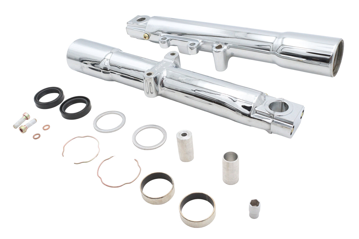 V-Twin 24-7273 Chrome Fork Slider Set for Harley-Davidson