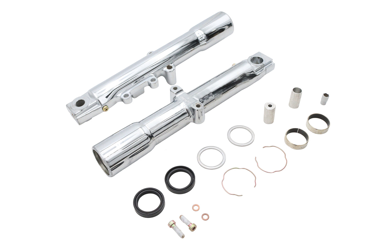 V-Twin 24-7273 Chrome Fork Slider Set for Harley-Davidson