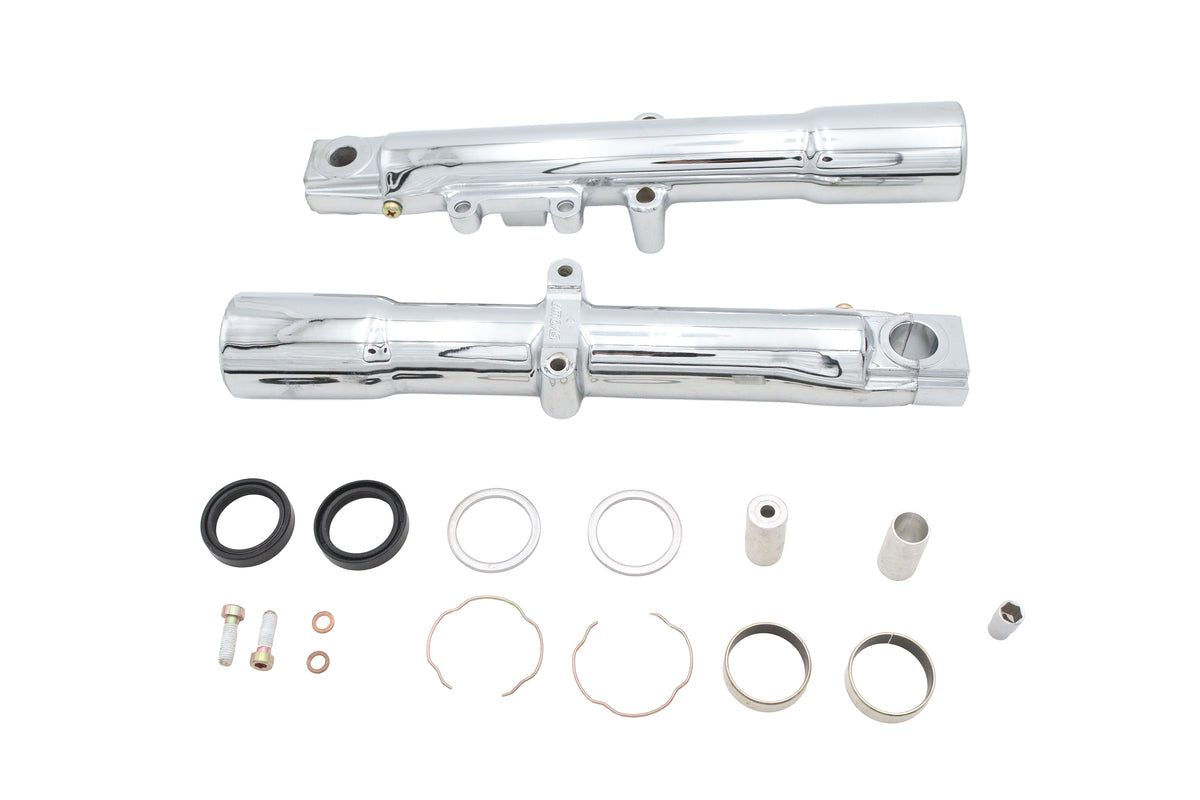 V-Twin 24-7273 Chrome Fork Slider Set for Harley-Davidson