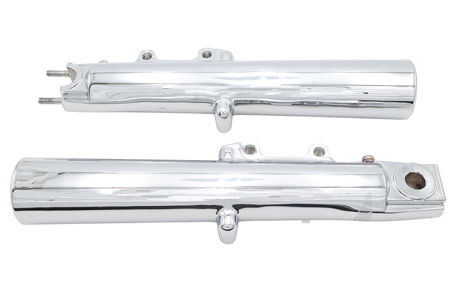 V-Twin Factory Sample Chrome Lower Fork Slider Set for Harley Davidson FLT Models
