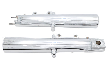 V-Twin Factory Sample Chrome Lower Fork Slider Set for Harley Davidson FLT Models
