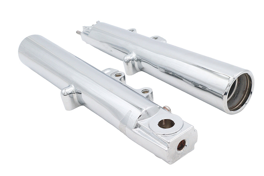 V-Twin Factory Sample Chrome Lower Fork Slider Set for Harley Davidson FLT Models