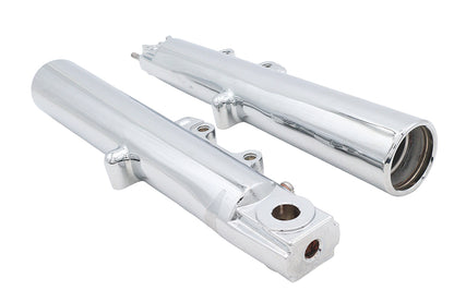 V-Twin Factory Sample Chrome Lower Fork Slider Set for Harley Davidson FLT Models