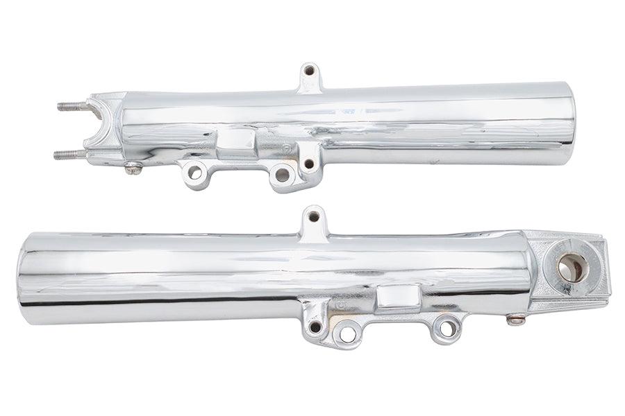 V-Twin Factory Sample Chrome Lower Fork Slider Set for Harley Davidson FLT Models