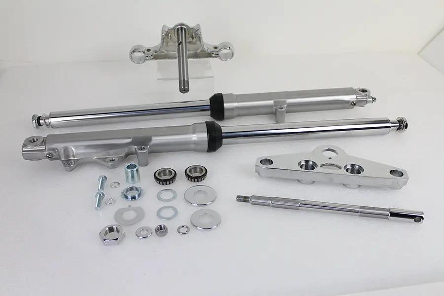 V-Twin 41mm Fork Assembly with Polished Sliders for FXST, FL, and FLST Models by V-Twin