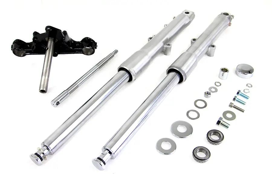 V-Twin 41mm Fork Assembly with Polished Sliders for Harley Davidson FLST Models by V-Twin