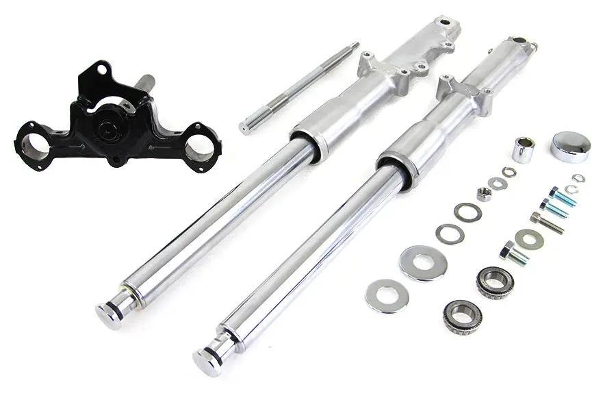 V-Twin 41mm Fork Assembly with Polished Sliders for Harley Davidson FLST Models by V-Twin