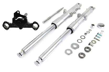V-Twin 41mm Fork Assembly with Polished Sliders for Harley Davidson FLST Models by V-Twin