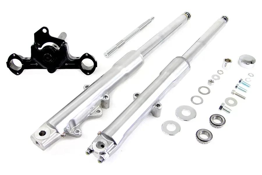 V-Twin 41mm Fork Assembly with Polished Sliders for Harley Davidson FLST Models by V-Twin