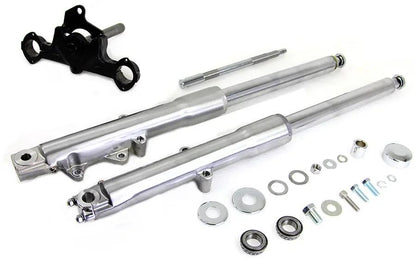 V-Twin 41mm Fork Assembly with Polished Sliders for Harley Davidson FLST Models by V-Twin
