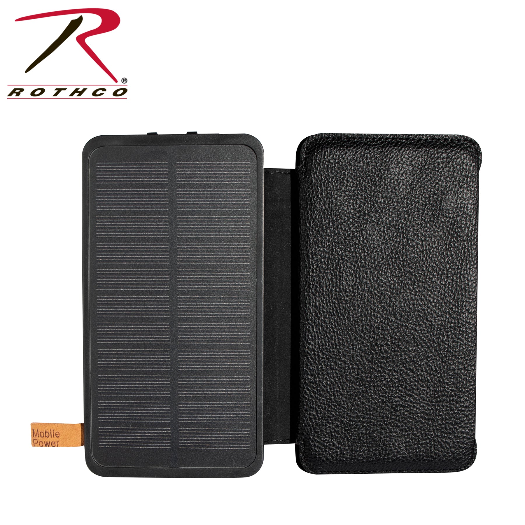 Rothco Folding Solar Panel with Power Bank – Portable Solar Charger with USB and LED Light