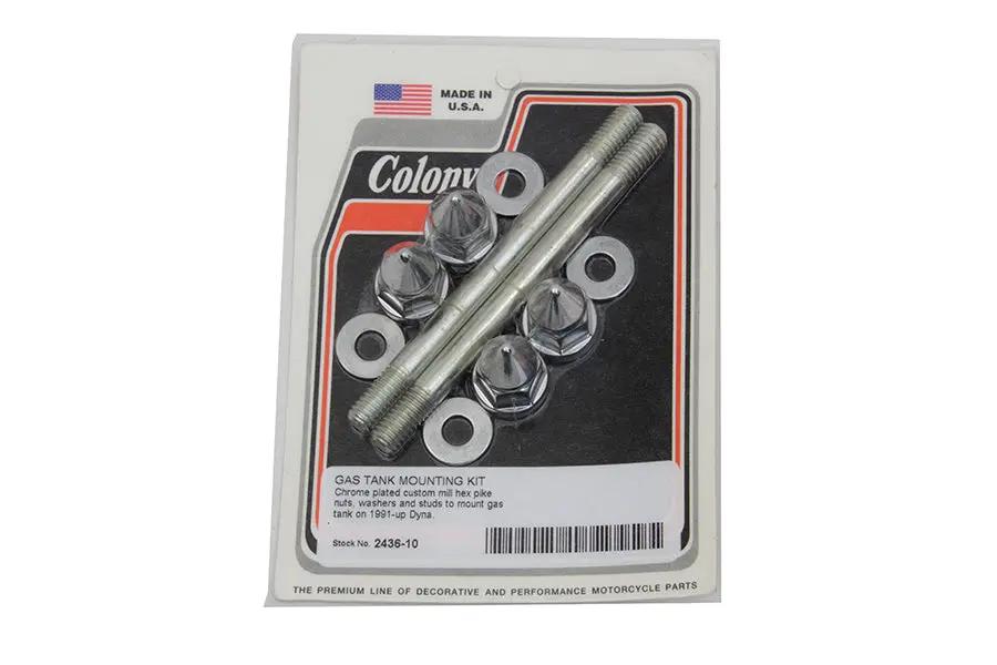 Colony Chrome Gas Tank Mount Kit for Harley Davidson FXD (1991-2000) by Colony