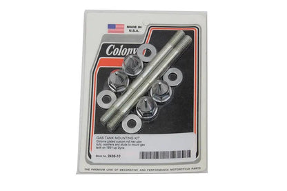 Colony Chrome Gas Tank Mount Kit for Harley Davidson FXD (1991-2000) by Colony