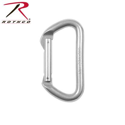 D Climbing Carabiner Silver by Brand - Part 377, Lightweight Aluminum Gear for Climbing