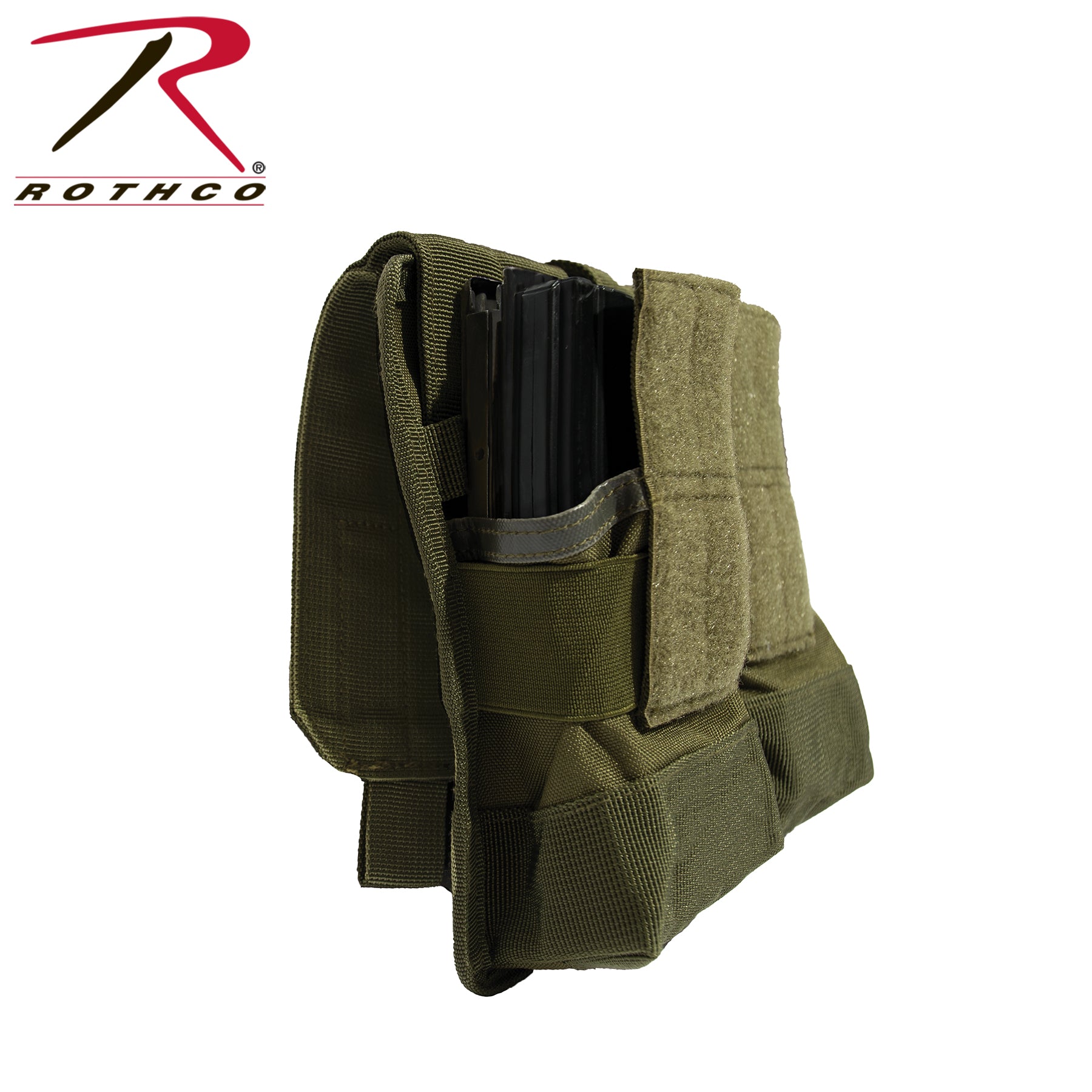 Rothco MOLLE Universal Double Rifle Mag Pouch Black Part Number 51003-BK