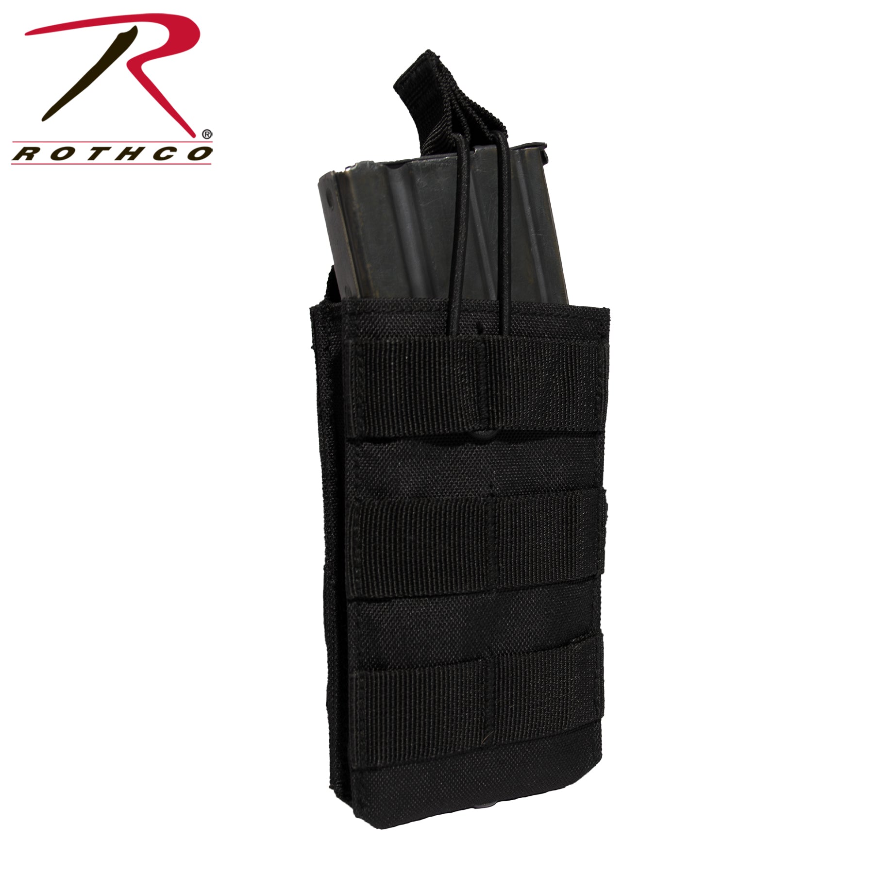 Rothco MOLLE Open Top Single Mag Pouch Black - Part Number 31002