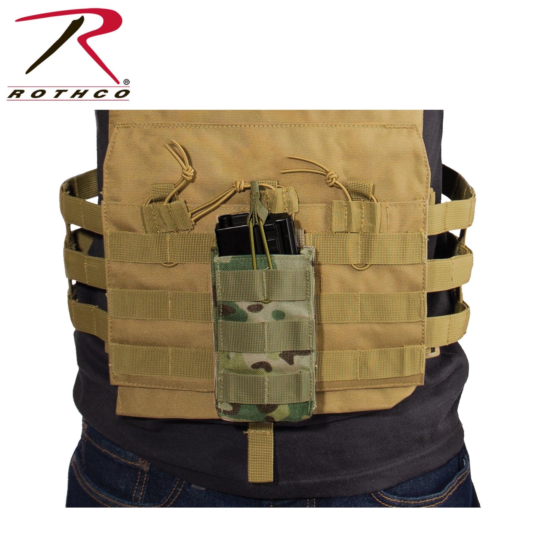 Rothco MOLLE Open Top Single Mag Pouch MultiCam Part 31003