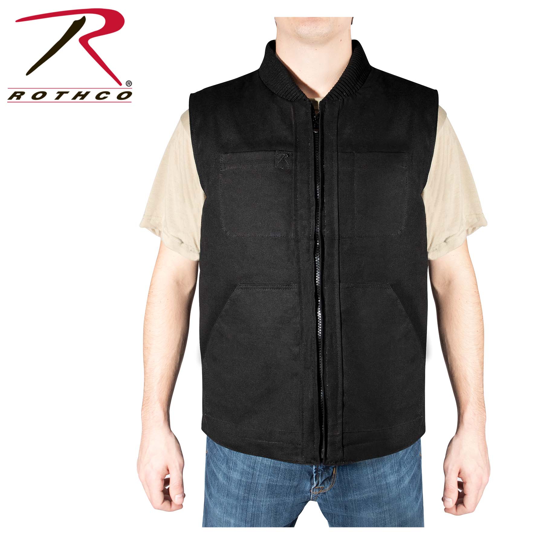Rothco Concealed Carry Backwoods Canvas Vest 2XL – Durable Water-Resistant Tactical Outerwear with Multiple Storage Pockets