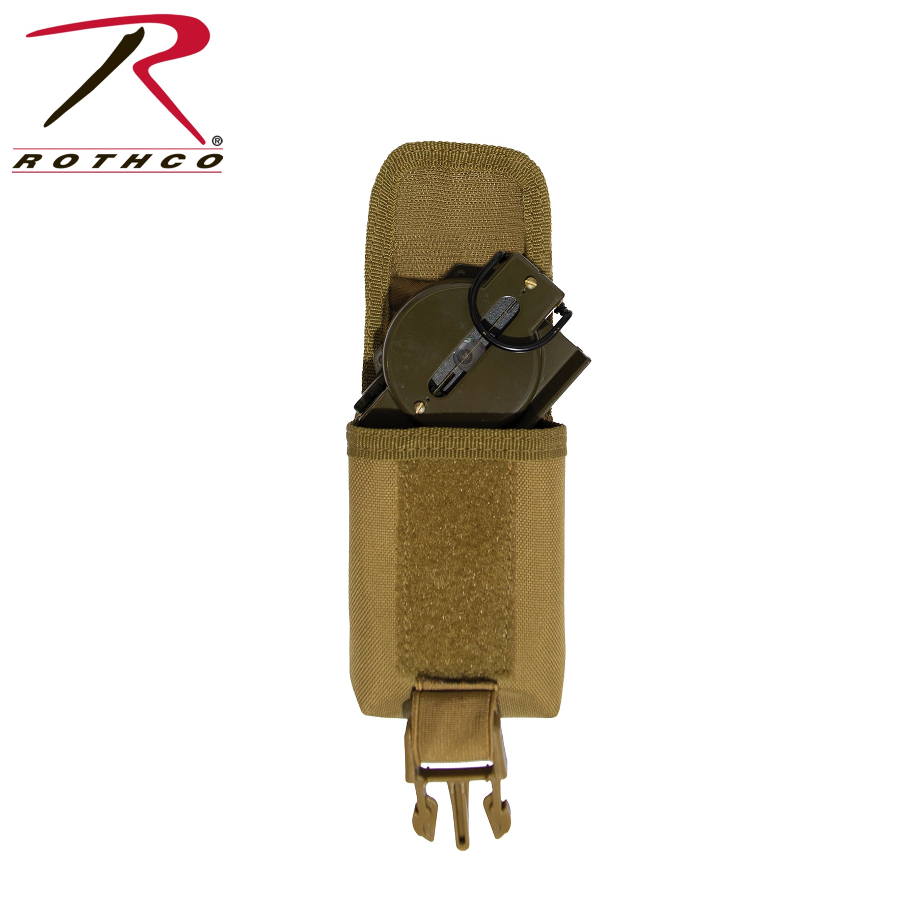 Rothco MOLLE Strobe, GPS, and Compass Pouch Coyote Brown – Tactical Loadout Organizer