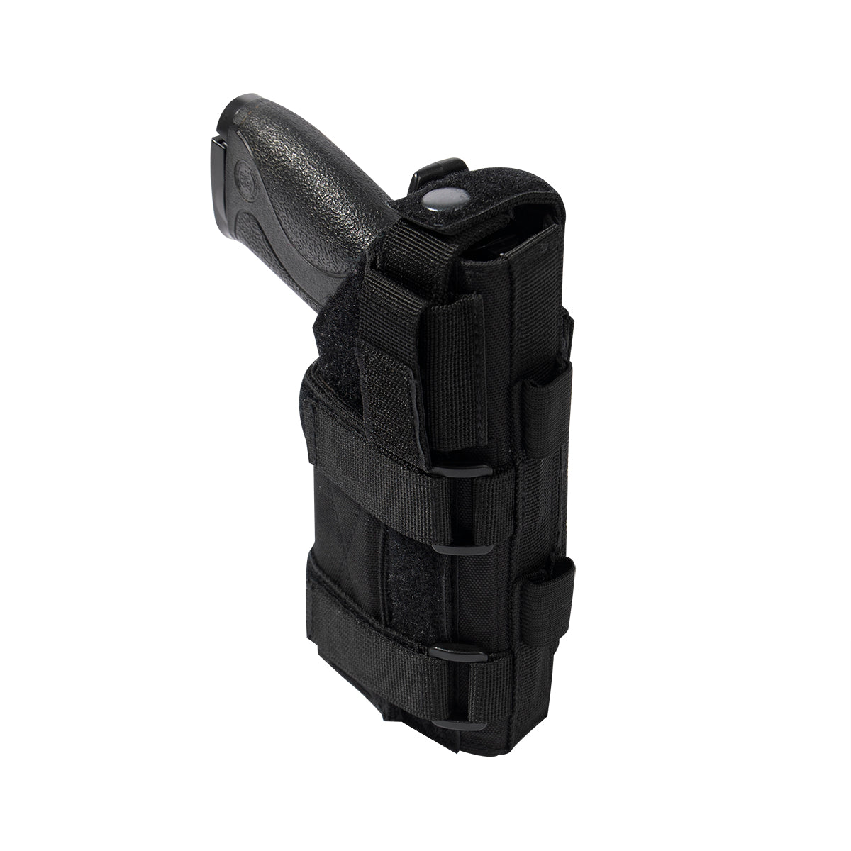 Rothco Low Profile MOLLE Pistol Holster in Black – Adjustable & Compatible with Tactical Gear