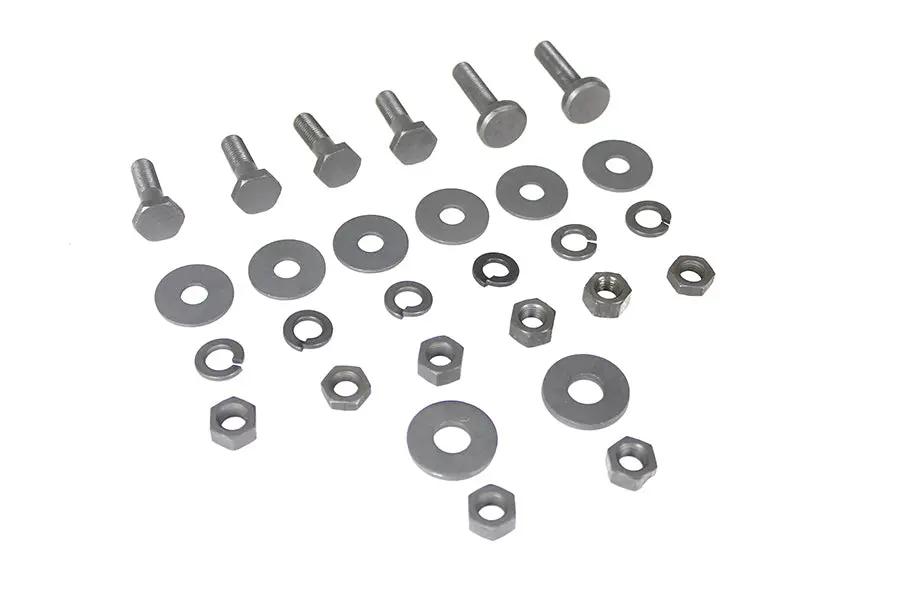 Colony Parkerized Rear Fender Frame Clamp Bolt Kit for Harley Davidson U Models by Colony