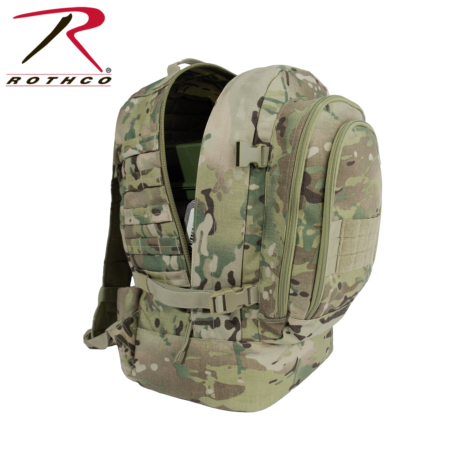 Rothco Skirmish 3 Day Assault Backpack MultiCam - Tactical Military Pack with Multiple Compartments