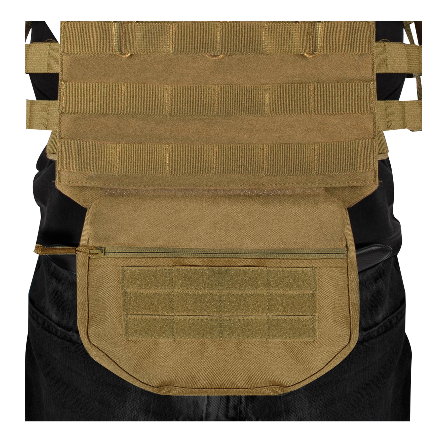 Rothco MOLLE Front Pouch in Coyote Brown Part 42012 – Tactical Plate Carrier Accessory
