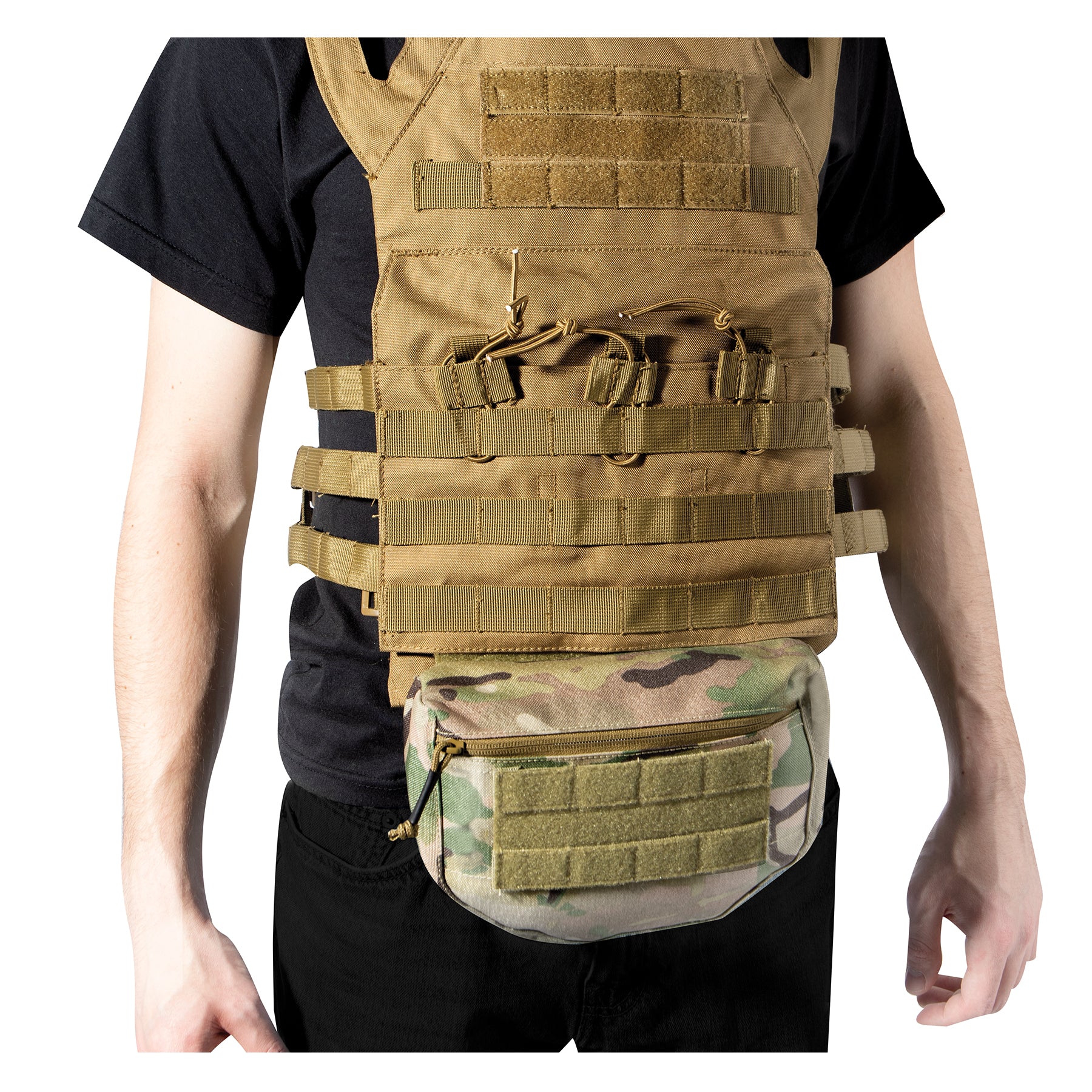 Rothco MOLLE Front Pouch MultiCam - Tactical Gear Compatible with Plate Carriers